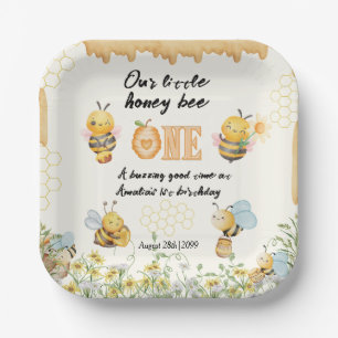 Assiettes En Carton Petit Miel Pour Devenir Une Fleur Sauvage 1er Anni