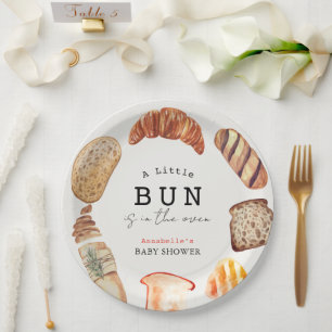 Assiettes En Carton Petit Pain au Four Boulangerie Pâtisseries Baby Sh