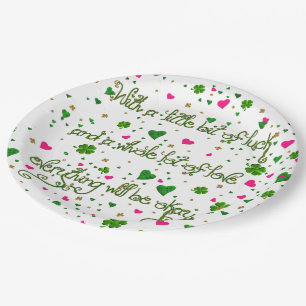 Assiettes En Carton Petit peu de plaques de papier irlandaises 9 pouce