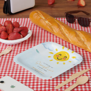Assiettes En Carton Petit rayon de soleil du Baby shower