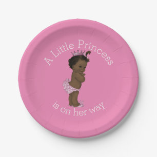 Assiettes En Carton Petit rose ethnique de princesse baby shower