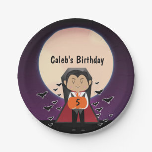 Assiettes En Carton Petite Dracula Halloween Plaques de fête d'anniver