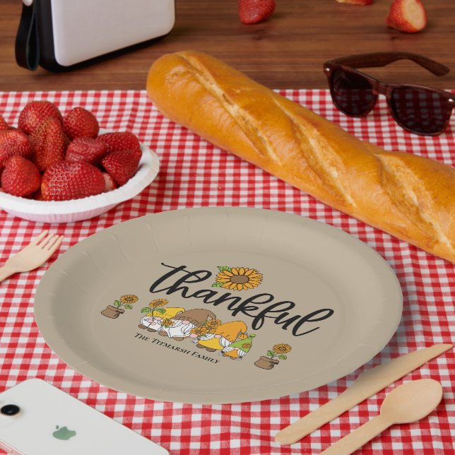 Assiettes En Carton Petite famille de tournesol (Pique-nique)