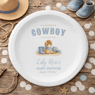 Assiettes En Carton Petite Fête Prénatale de Cow-Boy Thème Western