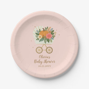 Assiettes En Carton Petite Fille Citrouille Baby Shower