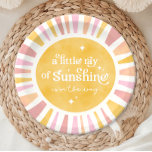 Assiettes En Carton Petite grille de papier Baby shower de soleil Plaq<br><div class="desc">Éclaircissez votre table de baby shower avec nos Plaques de Baby shower Sunshine ! Ces charmantes assiettes arborent un design boho agrémenté d'un soleil aquarelle, d'une typographie rétro et d'accents étoilés contre un arrière - plan blanc vintage et doux. Avec leurs couleurs vives et girly, rose, pêche et jaune, elles...</div>