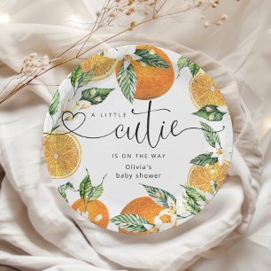 Assiettes En Carton Petite mignonne en chemin baby shower