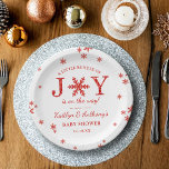Assiettes En Carton Petite Offre De Joie Baby shower De Noël<br><div class="desc">Célébrez dans le style avec ces assiettes en papier baby shower tendance. Le design est facile à personnaliser avec votre propre libellé et votre famille et vos amis seront ravis de voir ces fabuleuses assiettes de fête.</div>