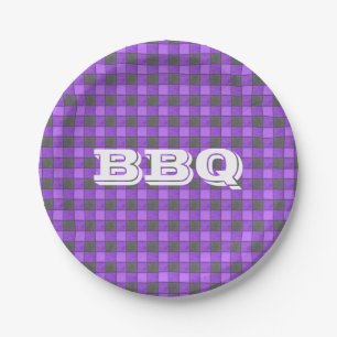 Assiettes En Carton Petite plaque à papier de BBQ de contrôle pourpre
