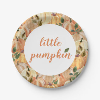 Assiettes En Carton Petite plaque de papier Citrouille Baby shower Cit
