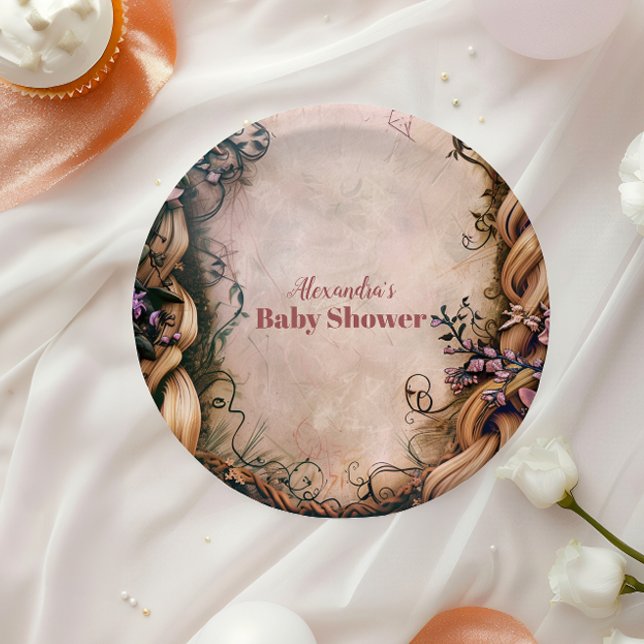 Assiettes En Carton Petite Princesse Conte de Fée  (Créateur téléchargé)