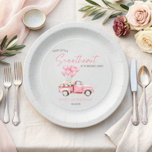 Assiettes En Carton Petite Saint-Valentin Fête d'anniversaire