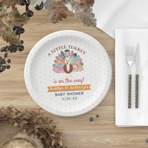 Assiettes En Carton Petite Turquie En Route ! Baby shower de Thanksgiv