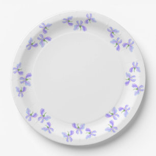 Assiettes En Carton Petites fleurs d'Iris