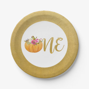 Assiettes En Carton Petites plaques de papier d'automne florales Citro