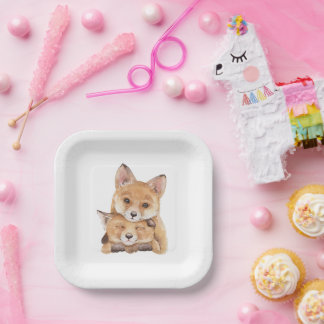 Assiettes En Carton Petites plaques en papier Fox