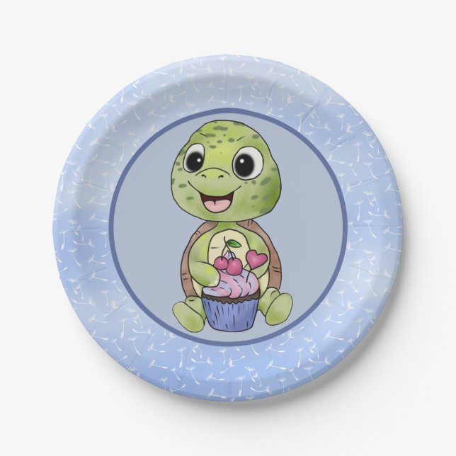 Assiettes En Carton petits tortues pappleae (Devant)