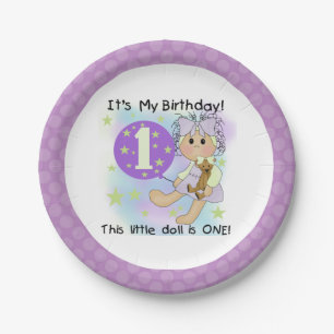 Assiettes En Carton Peu de plaques à papier de ęr anniversaire de