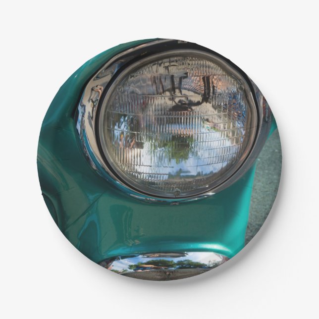 Assiettes En Carton Phare de 55 Chevy (Devant)