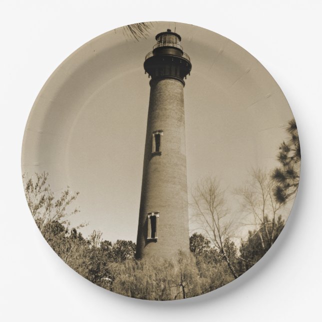 Assiettes En Carton Phare de Currituck (Devant)