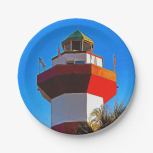 Assiettes En Carton Phare de Hilton Head Island Harbour Town