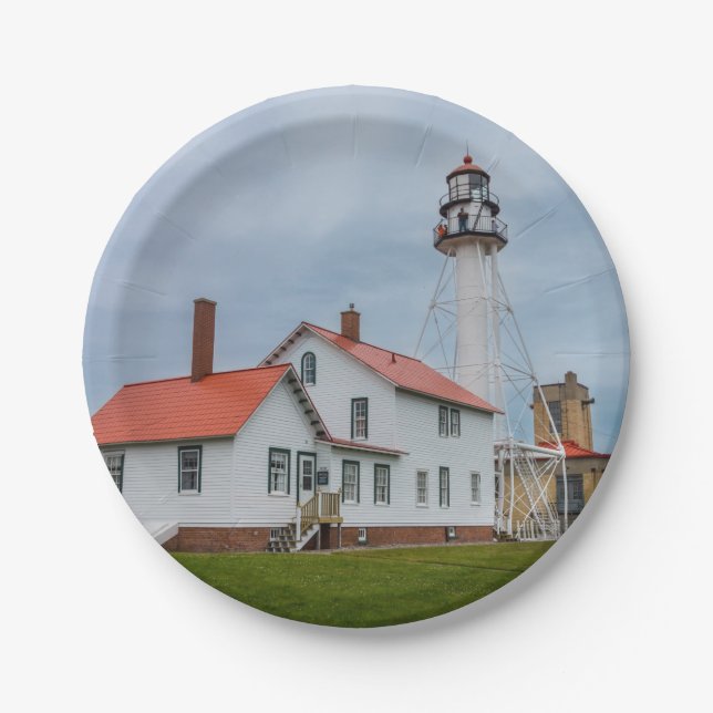 Assiettes En Carton Phare de Whitefish Point (Devant)