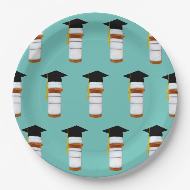 Assiettes En Carton Pharmacy School Graduation (Devant)