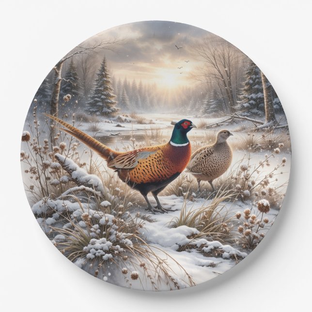 Assiettes En Carton Pheasant  (Devant)
