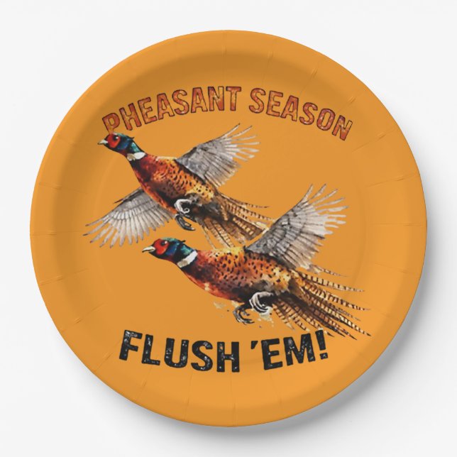 Assiettes En Carton Pheasant Hunting  (Devant)