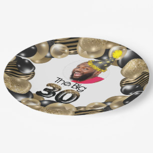 Assiettes En Carton Photo 30e anniversaire Personnalisée