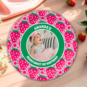 Assiettes En Carton Photo de célébration du premier anniversaire frais