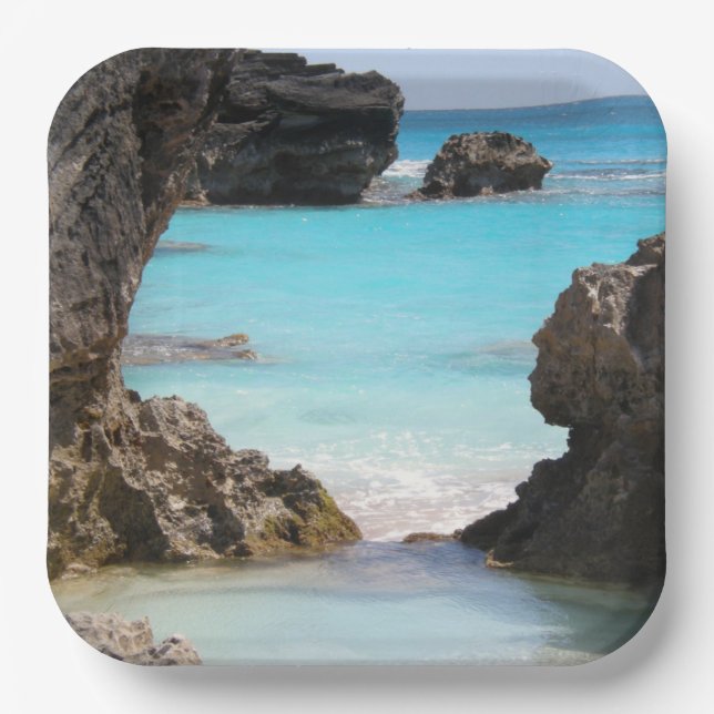 Assiettes En Carton Photo de Tropical Island Coast & Sea (Recto)