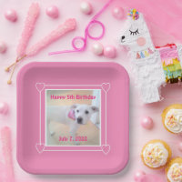 Photo mignonne blanc chiot visage rose
