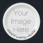 Assiettes En Carton Photo personnalisé & Texte Fête Mariage, anniversa<br><div class="desc">🎉📸 Ajoutez une touche personnelle à chaque détail de votre célébration ! Pâques ou anniversaire</div>
