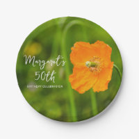 Photographie de fleur de pavot orange pour une fêt