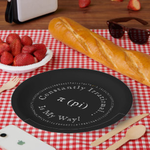 Assiettes En Carton Pi, La Constante Mathématique Irrationnelle
