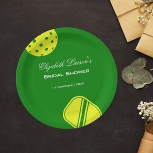 Assiettes En Carton Pickleball Amateurs Fête des mariées Neon Thème