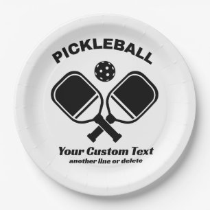Assiettes En Carton Pickleball Club Pickleball Paddle & Ball Custom