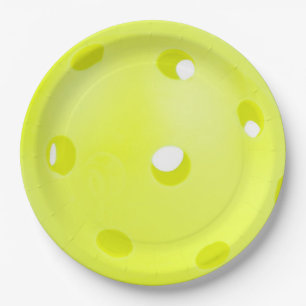 Assiettes En Carton Pickleball Jaune Pickleball Sports