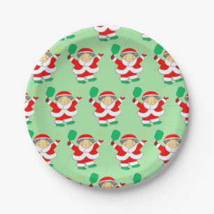 Assiettes En Carton Pickleball Noël