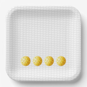 Assiettes En Carton PICKLEBALL Sports Net YYBalls jeu amusant