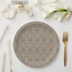 Assiettes En Carton Pierre Abstraite vintage en quartz naturelle