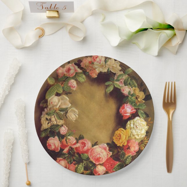 Assiettes En Carton Pierre-Auguste Renoir - Couronne des Roses (Mariage)
