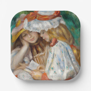 Assiettes En Carton Pierre-Auguste Renoir - Deux Filles Lisant