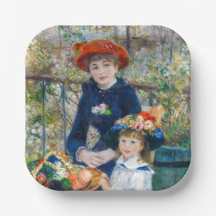 Assiettes En Carton Pierre-Auguste Renoir - Deux soeurs sur la terrass