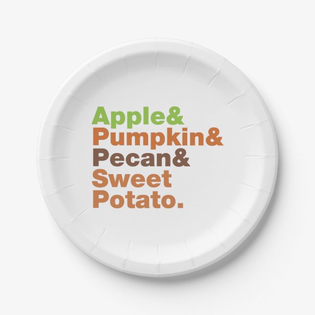 Assiettes En Carton Pies de vacances ~ Fête Noël Thanksgiving Noël (Devant)