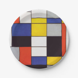 Assiettes En Carton PIET MONDRIAAN - Compositon A 1923