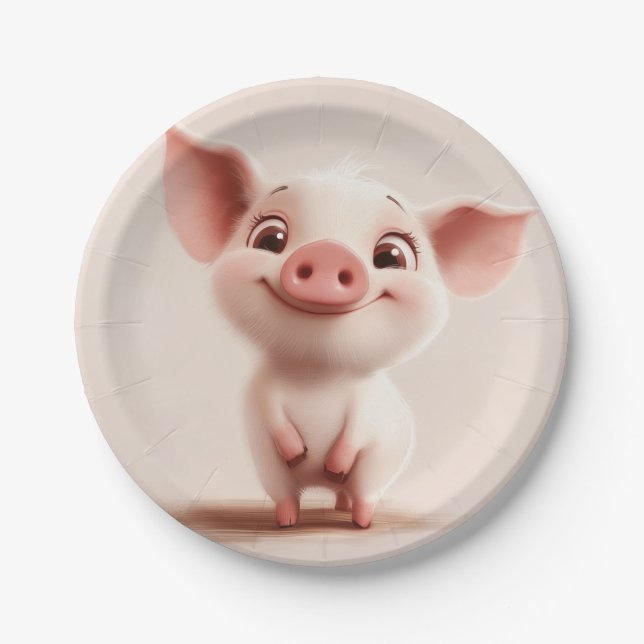 Assiettes En Carton Piggy (Devant)