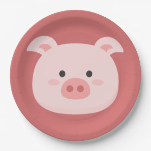 Assiettes En Carton Piggy Birthday Kids Room Wall Art Plaques de papie
