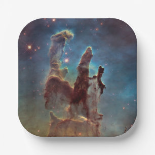 Assiettes En Carton Piliers de création, Aigle Nebula Hubble Space